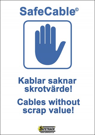 SafeCable Sign A3 Plastic
